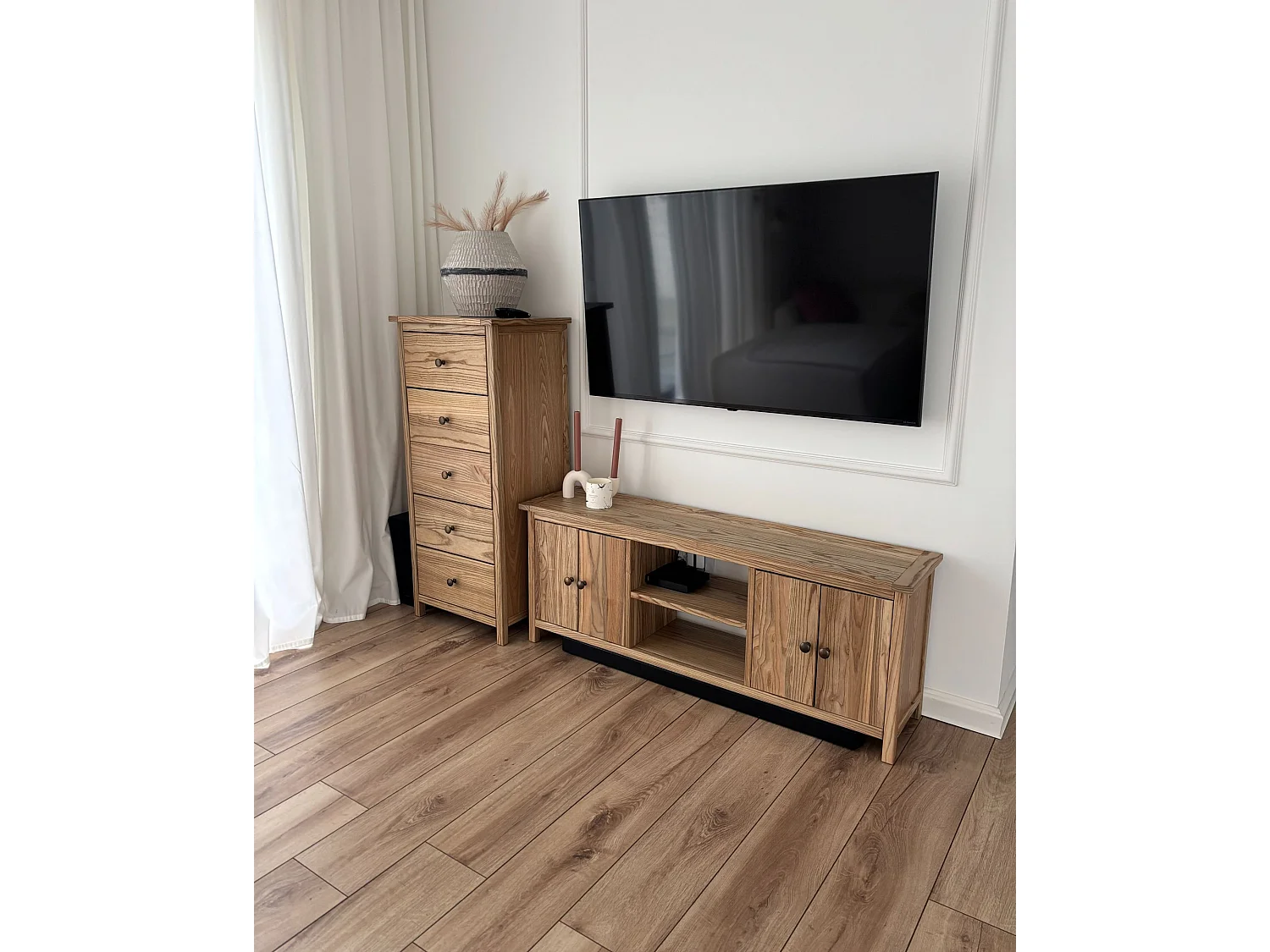 Kommode mit 5 Schubladen SALTON Holz Braun