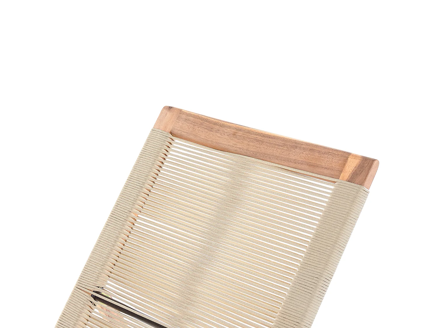 Leżak ogrodowy PROSSEDI Rozkładany Drewno akacjowe Beżowy