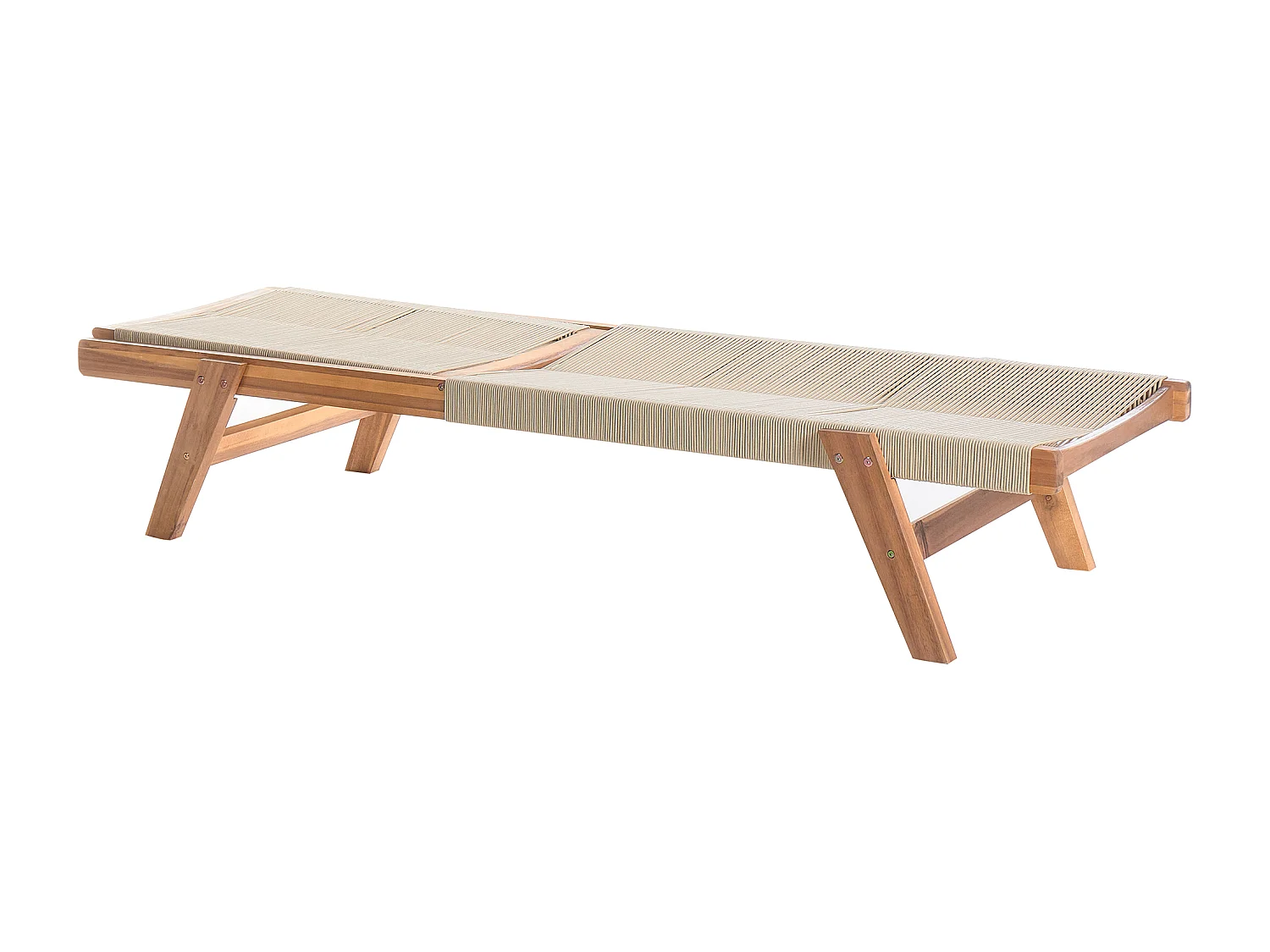 Sonnenliege PROSSEDI Akazienholz Beige