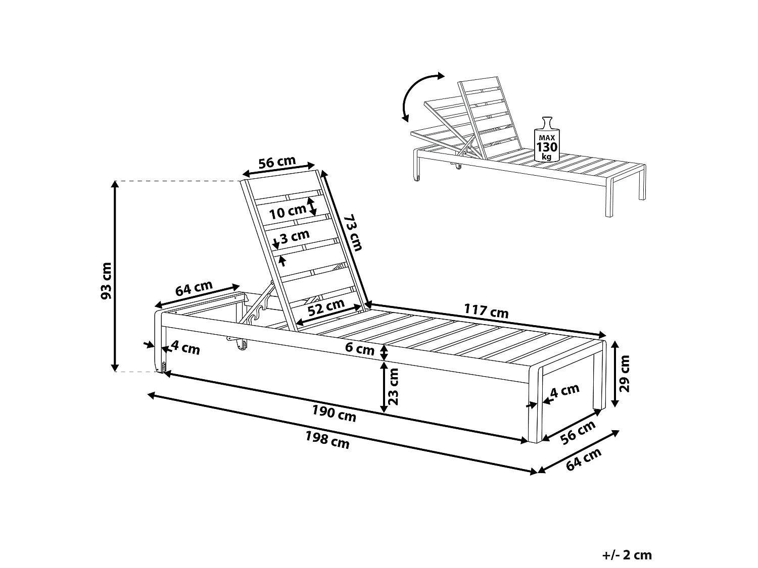 Transat NARDO Métal Noir