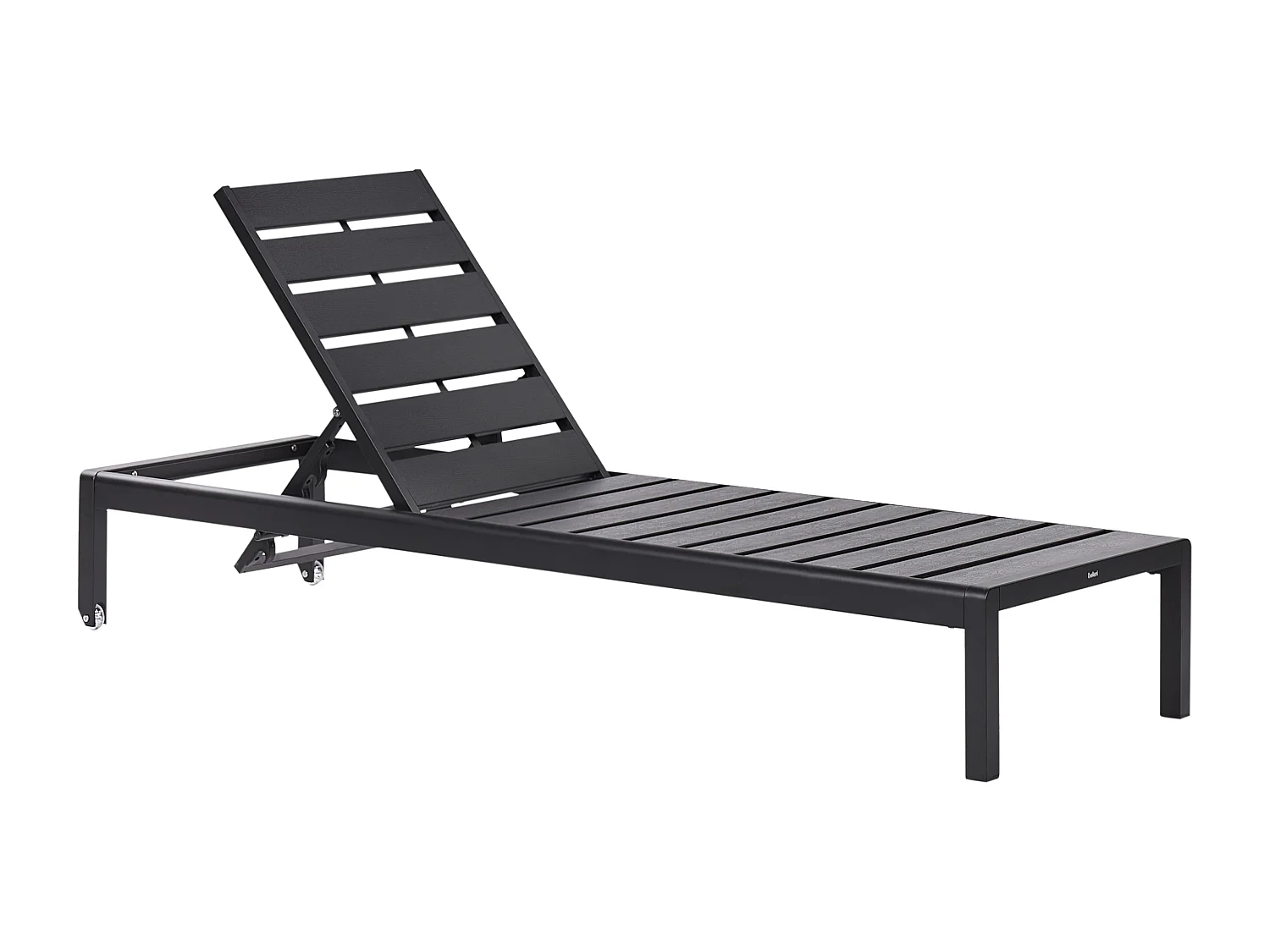 Praktische Gartenliege Kunstholz verstellbare Rückenlehne schwarz Nardo