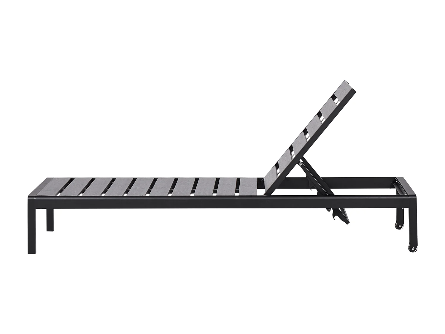 Praktische Gartenliege Kunstholz verstellbare Rückenlehne schwarz Nardo