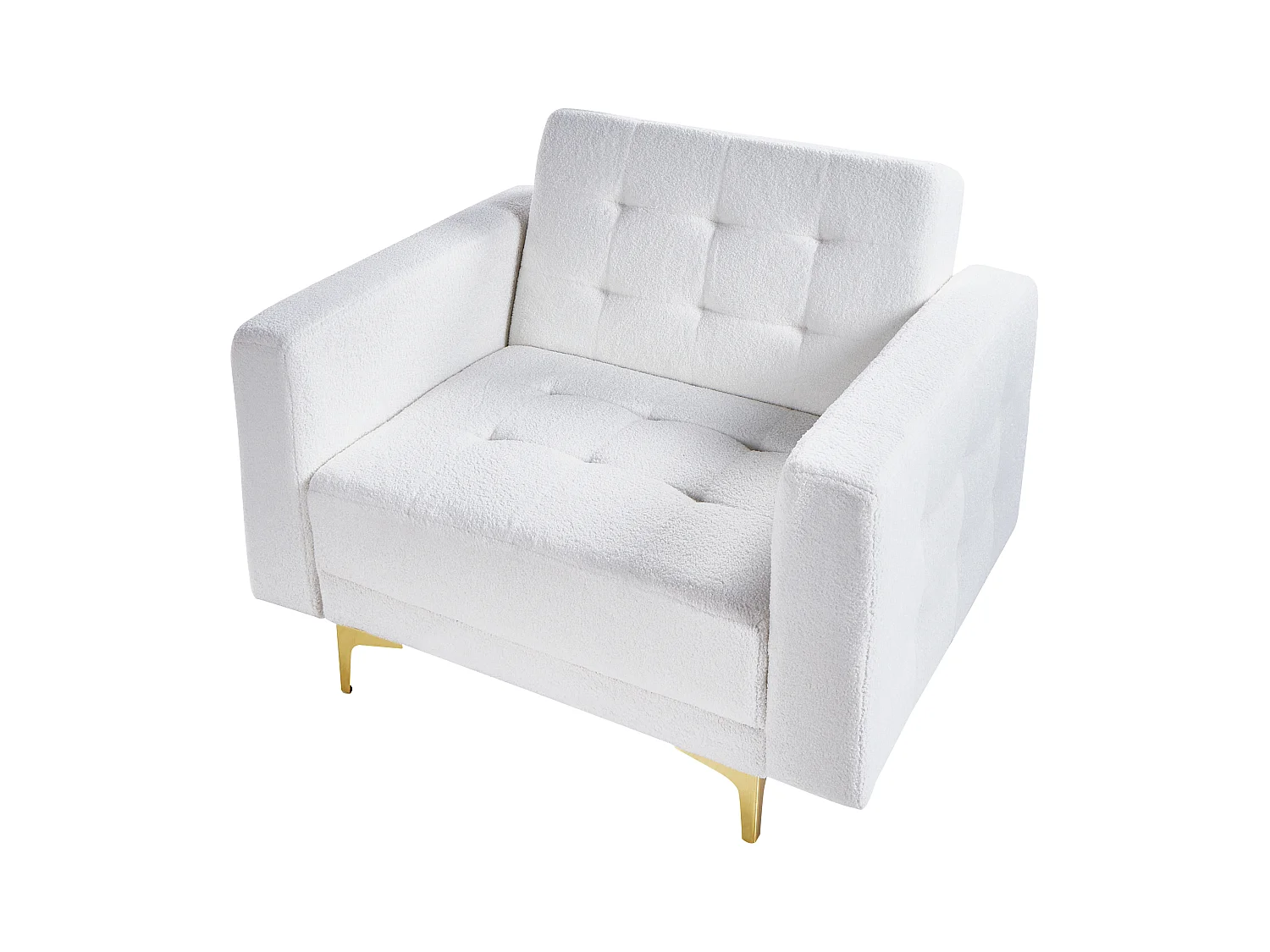 Fauteuil ABERDEEN Bouclé Blanc cassé
