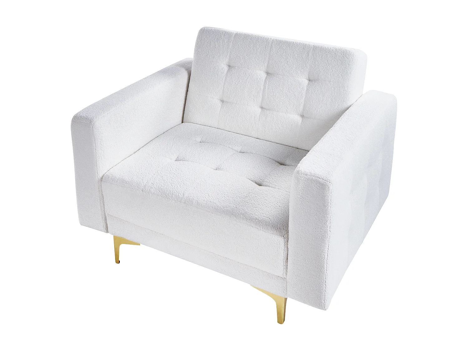 Fauteuil ABERDEEN Bouclé Blanc cassé