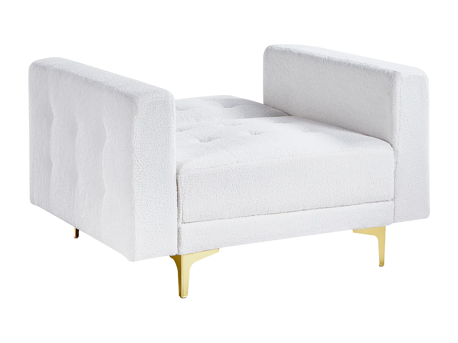 Fauteuil ABERDEEN Bouclé Blanc cassé
