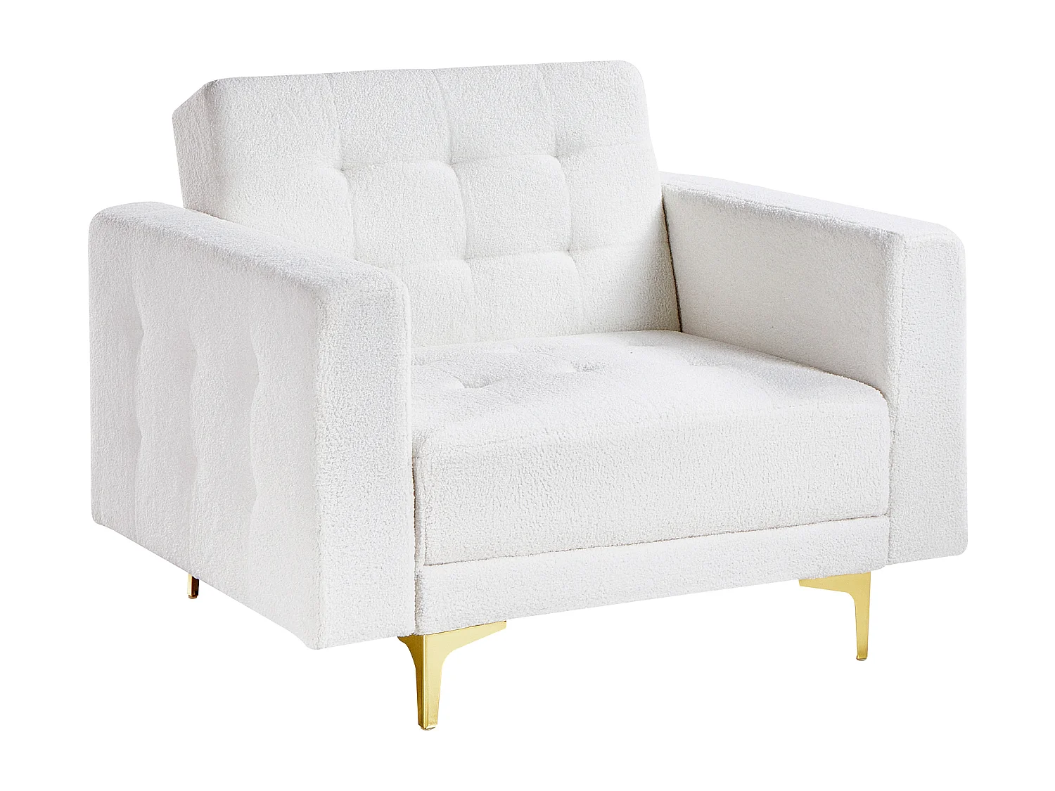 Fauteuil ABERDEEN Bouclé Blanc cassé