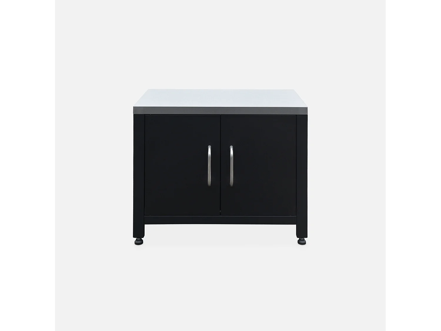 Cucina esterna 5 moduli con barbecue a gas 4 bruciatori, nero