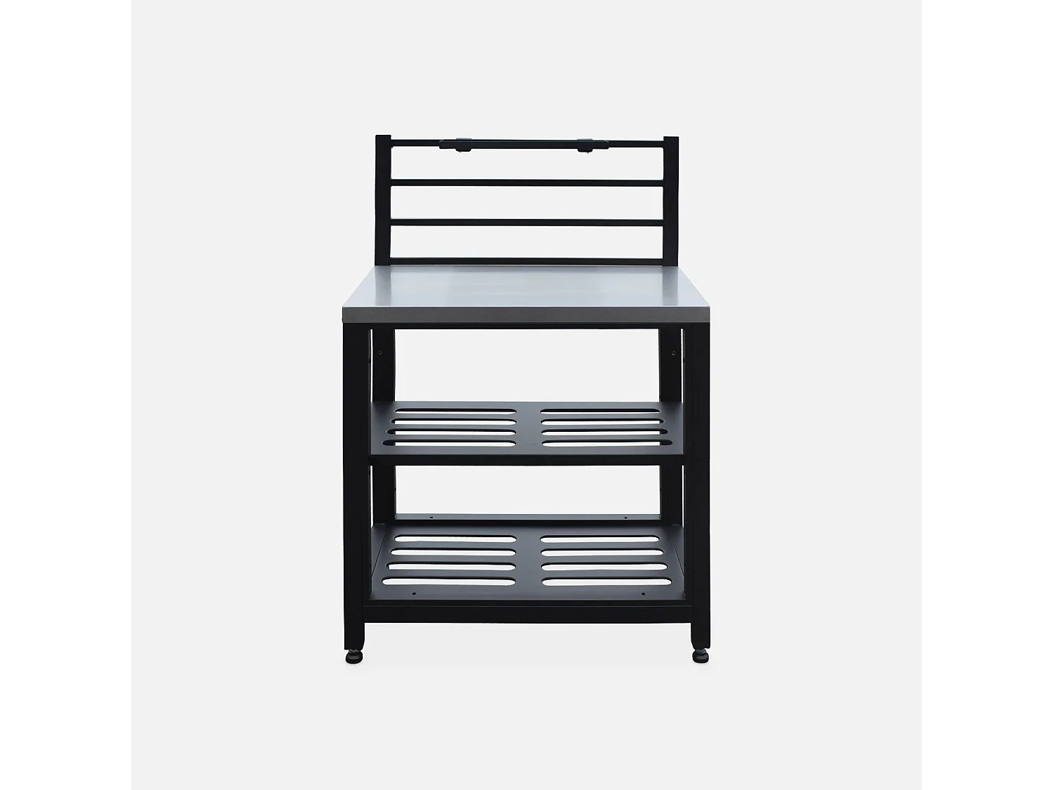 Cucina esterna 5 moduli con barbecue a gas 4 bruciatori, nero