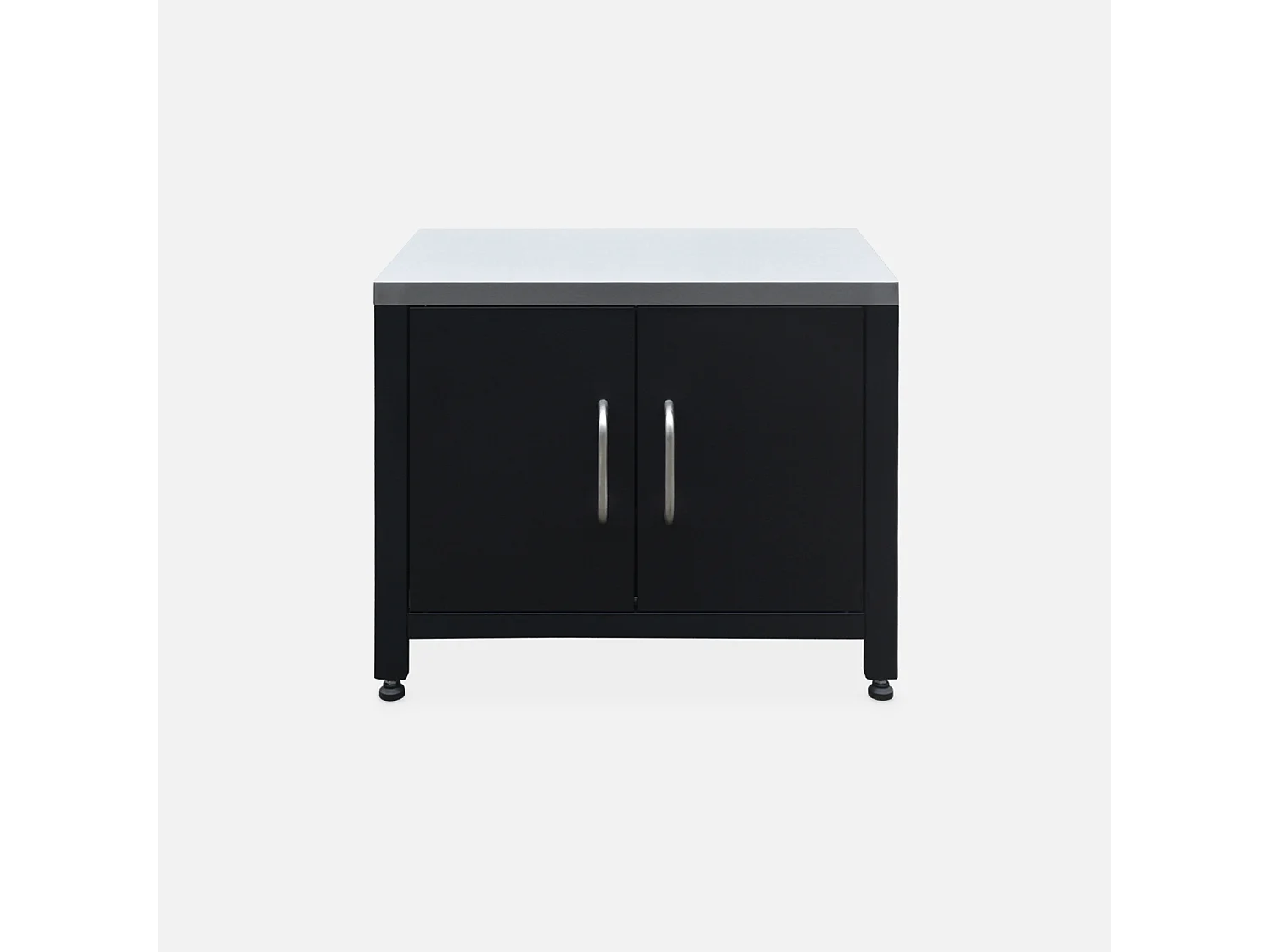 Barbecue a gas 4 bruciatori + mobile in acciaio l80cm