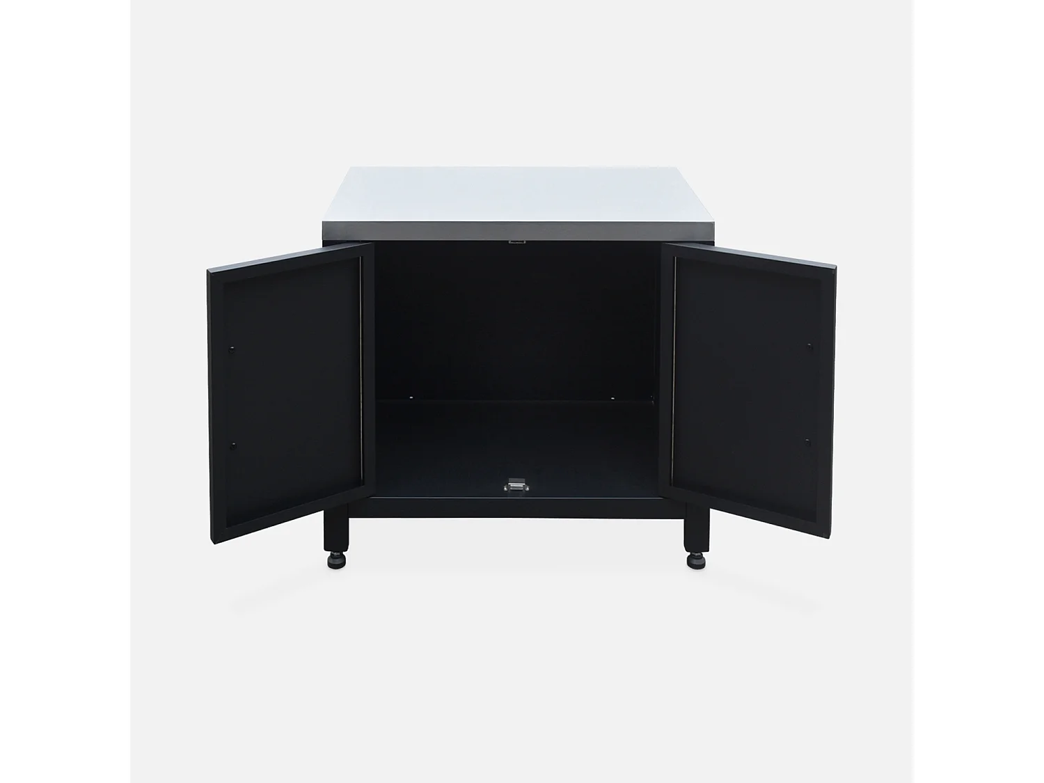 Barbecue a gas 4 bruciatori + mobile in acciaio l80cm