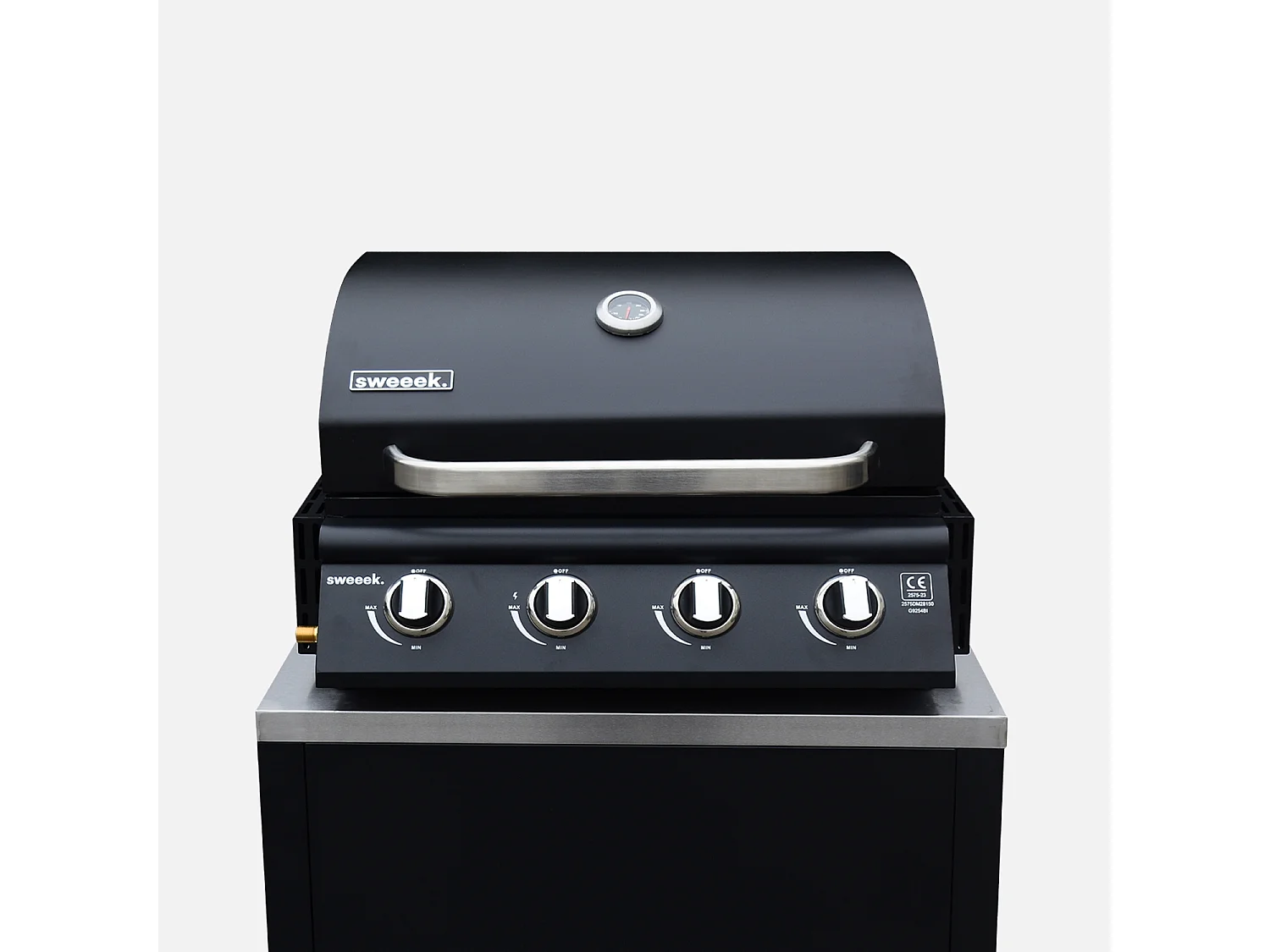 Barbecue a gas a 4 bruciatori, nero