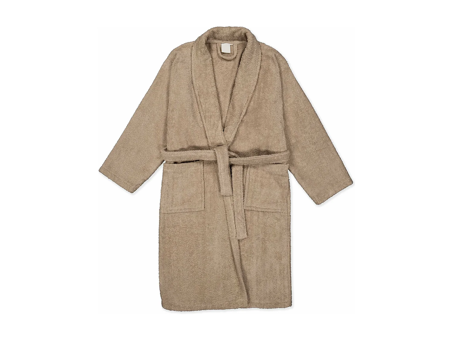 Peignoir unisexe - 100% coton - Peignoir éponge - Sable - L