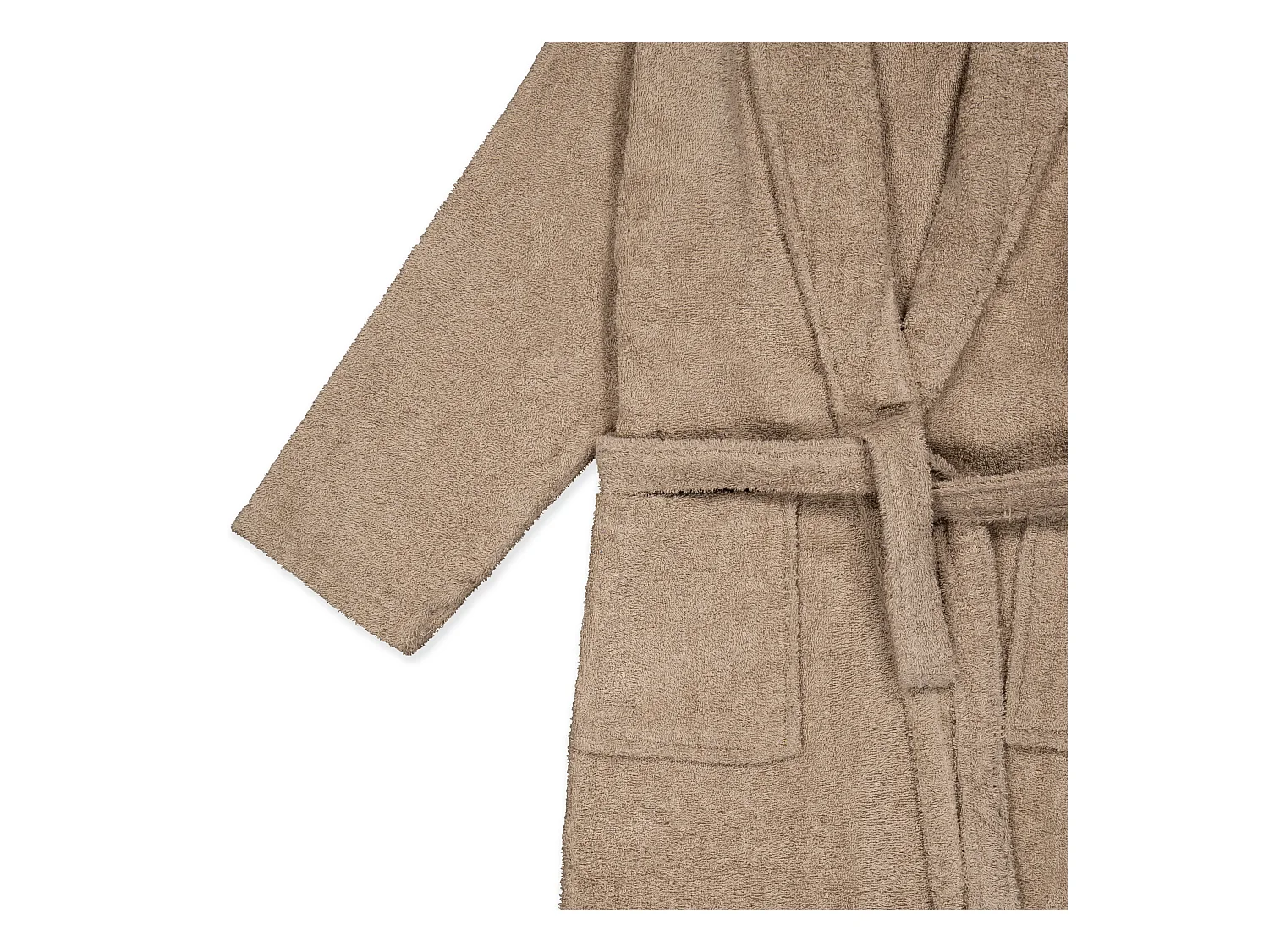 Unisex badjas - 100% katoen - Terry badjas - Zand - L