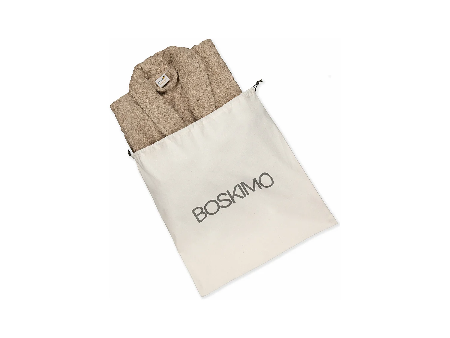 Unisex badjas - 100% katoen - Terry badjas - Zand - L