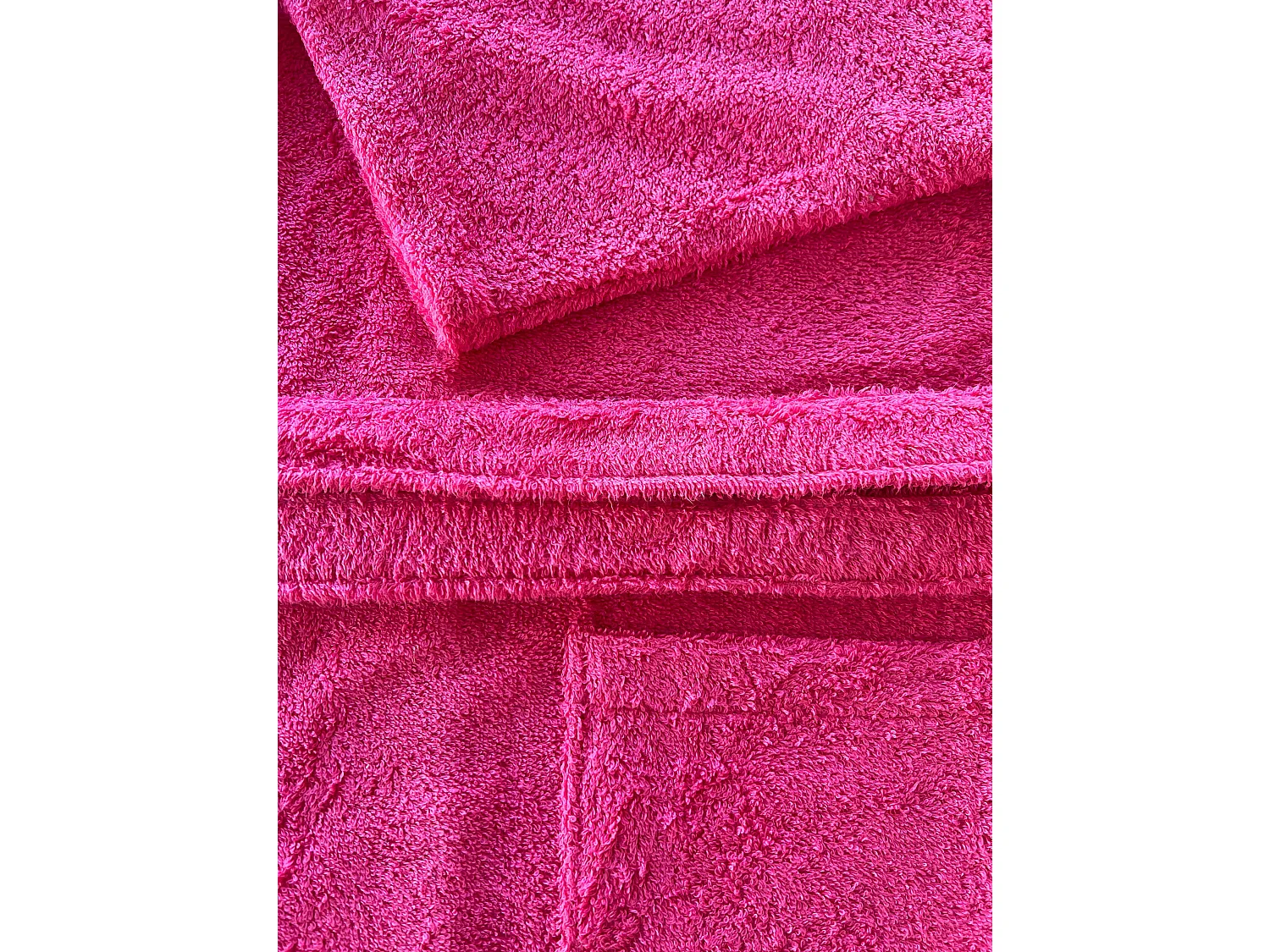 Peignoir unisexe - 100% coton - Peignoir éponge - Fuchsia - S