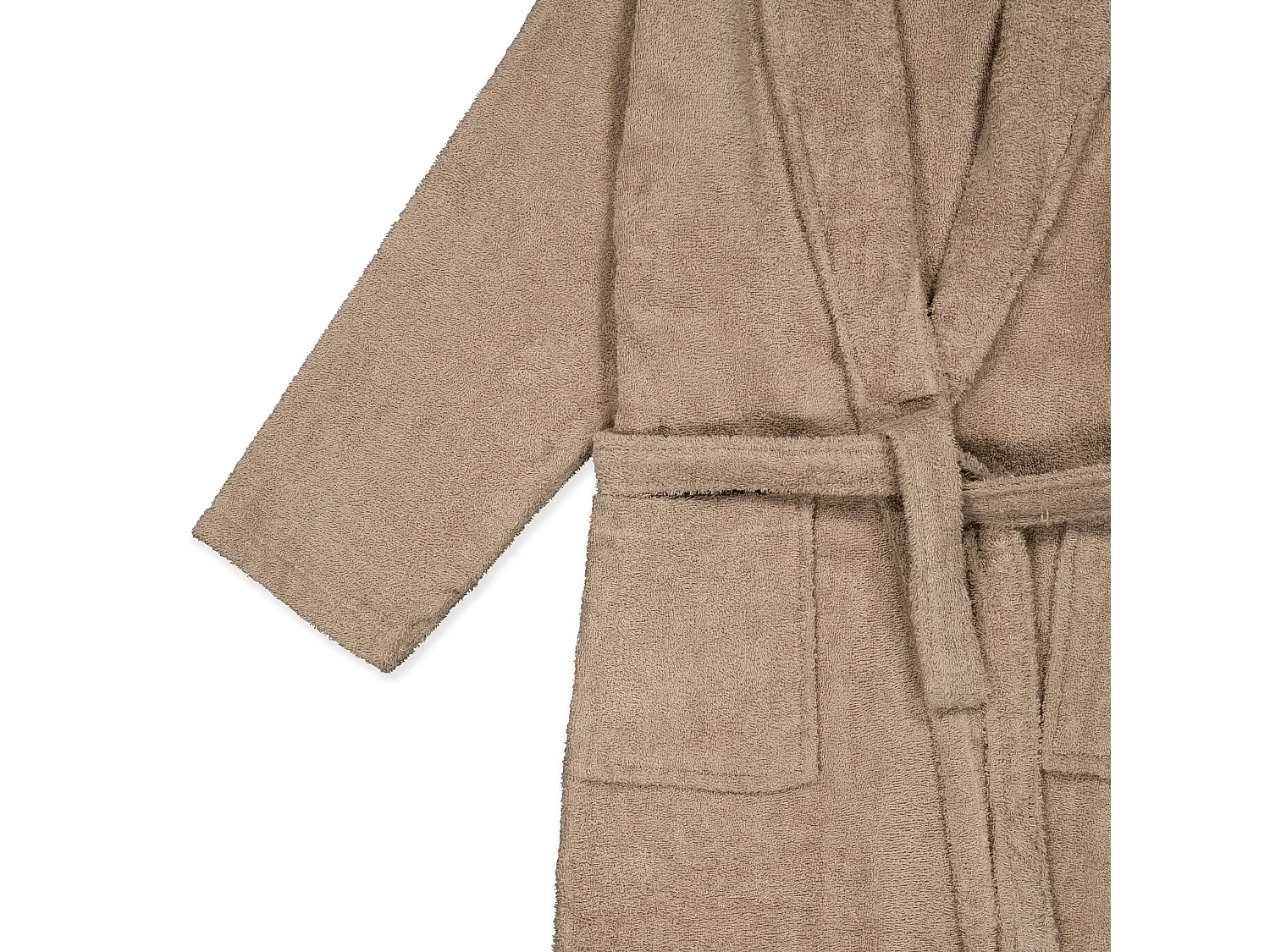 Unisex badjas - 100% katoen - Terry badjas - Zand - M