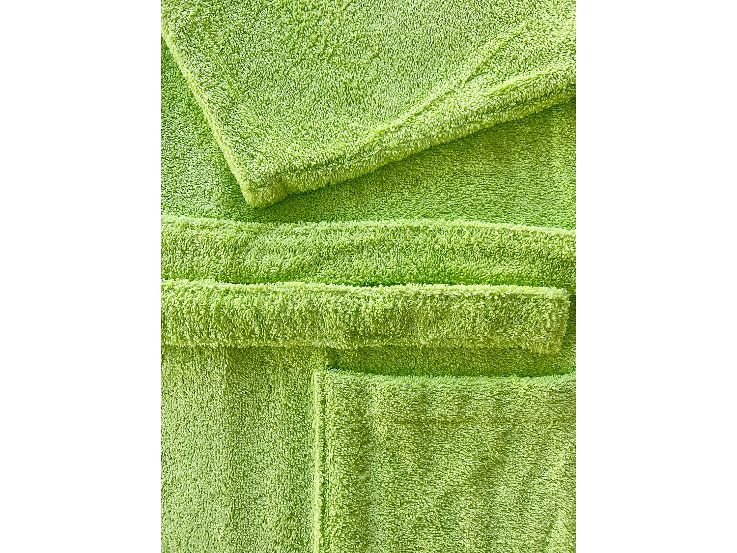 Szlafrok unisex - 100% bawełny - Szlafrok frotte - Pistacja - L