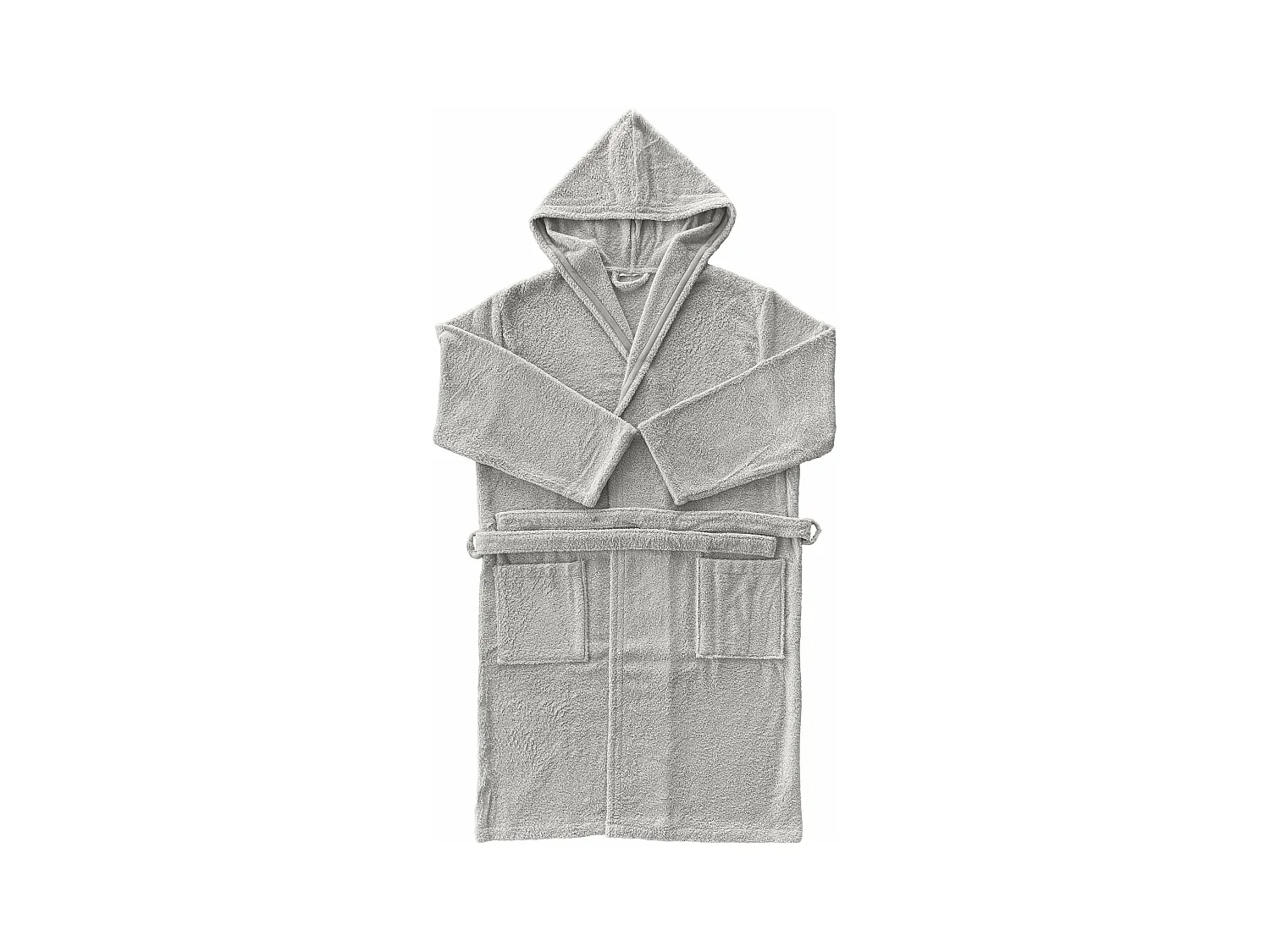 Unisex-Bademantel – 100 % Baumwolle – Frottee-Bademantel – Weiß – L