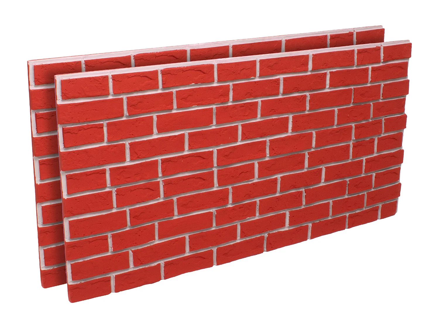 Bricklane - Lote de 2 paneles murales decorativos 3D 120x60x2 cm PU Efecto Ladrillo Rojo