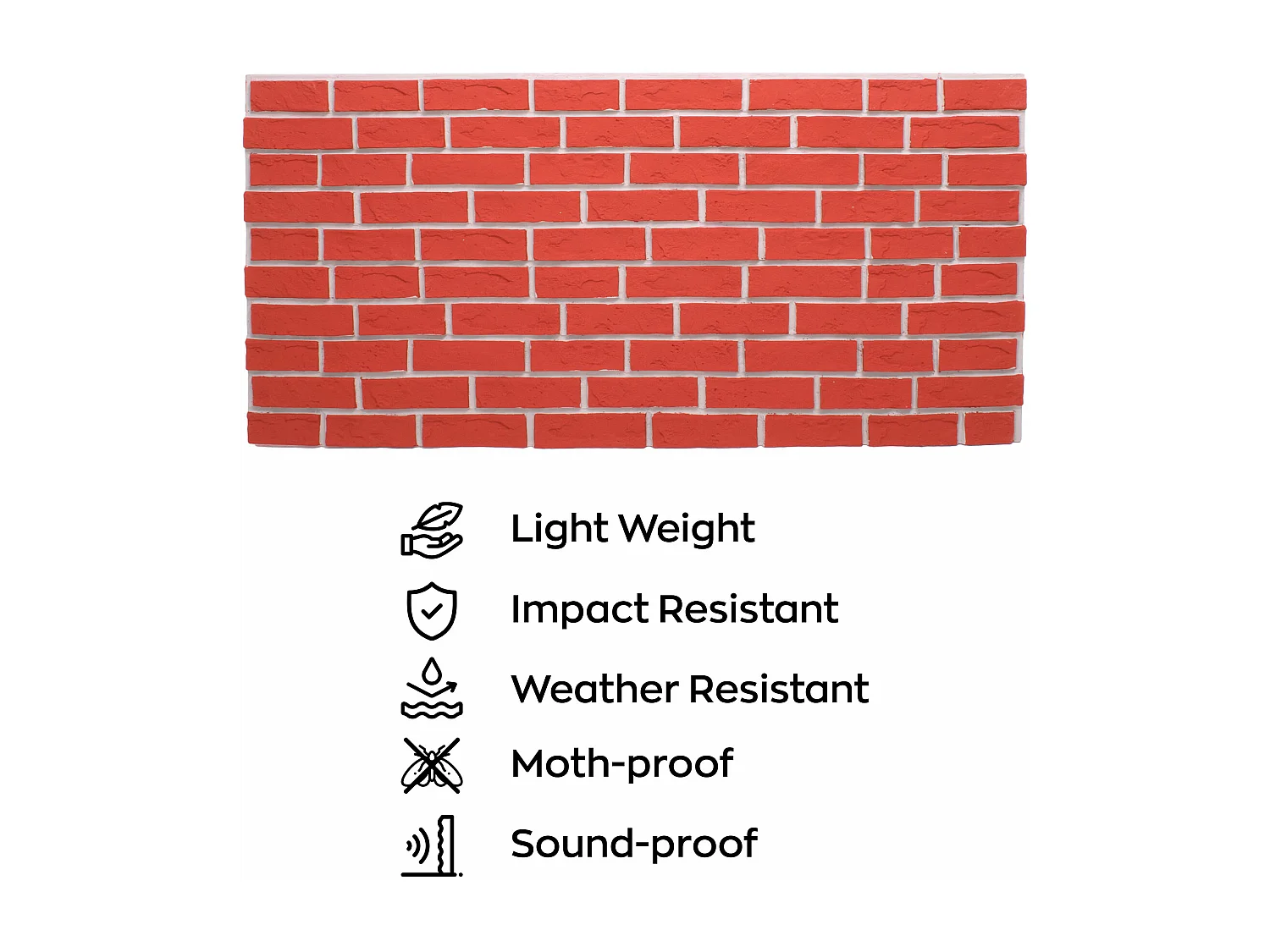 Bricklane - Lote de 2 paneles murales decorativos 3D 120x60x2 cm PU Efecto Ladrillo Rojo