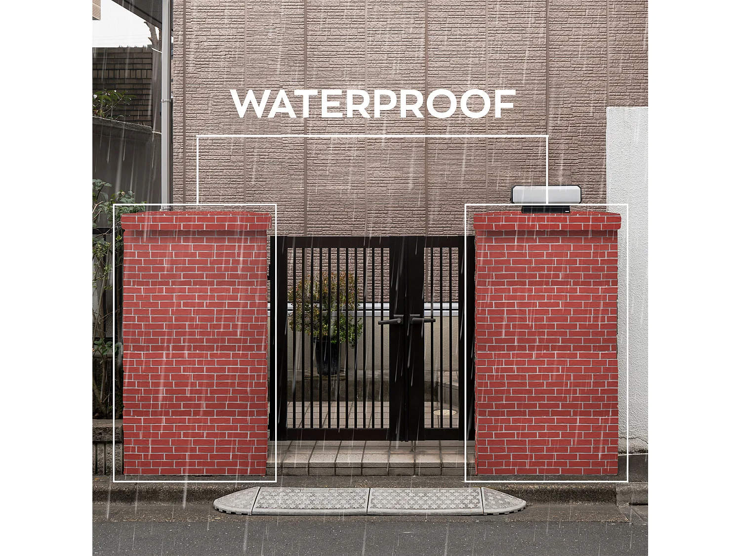 Bricklane - Lote de 2 paneles murales decorativos 3D 120x60x2 cm PU Efecto Ladrillo Rojo