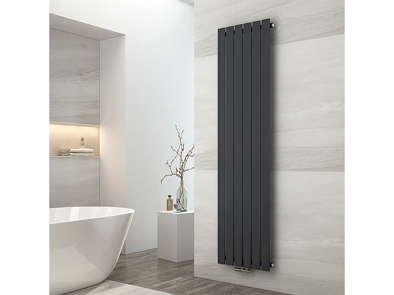 EMKE Radiator - Plat Design - Mat Antraciet - 160x46 cm - 850 W - Kolomradiator Vertical - Verwarming voor Alle Ruimtes