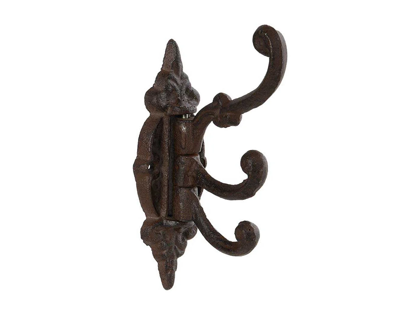 Crochet multipositions pivotant en fonte S : 5,7 x 9,3 x 14,2 cm