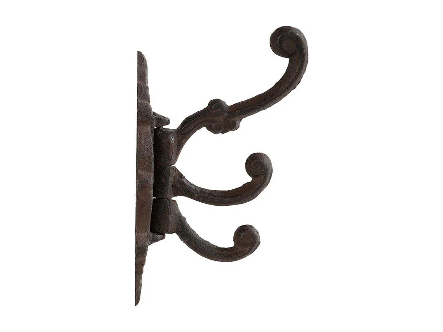 Crochet multipositions pivotant en fonte S : 5,7 x 9,3 x 14,2 cm