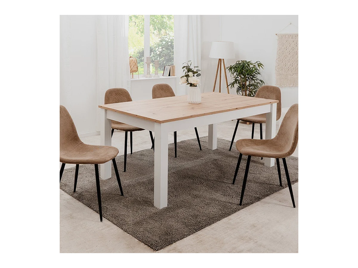 Table à Manger Extensible Rectangulaire L160/215 cm - BERGEN