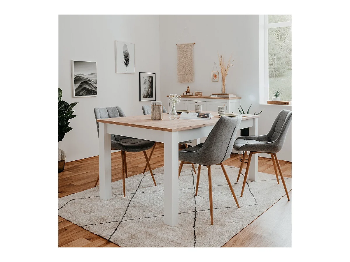 Table à Manger Extensible Rectangulaire L160/215 cm - BERGEN