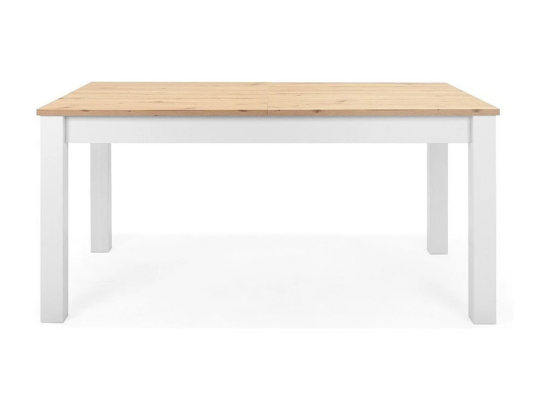 Ausziehbarer Esstisch BERGEN – ArtisanEiche und Weiß – 160–215 x 90 x 75 cm