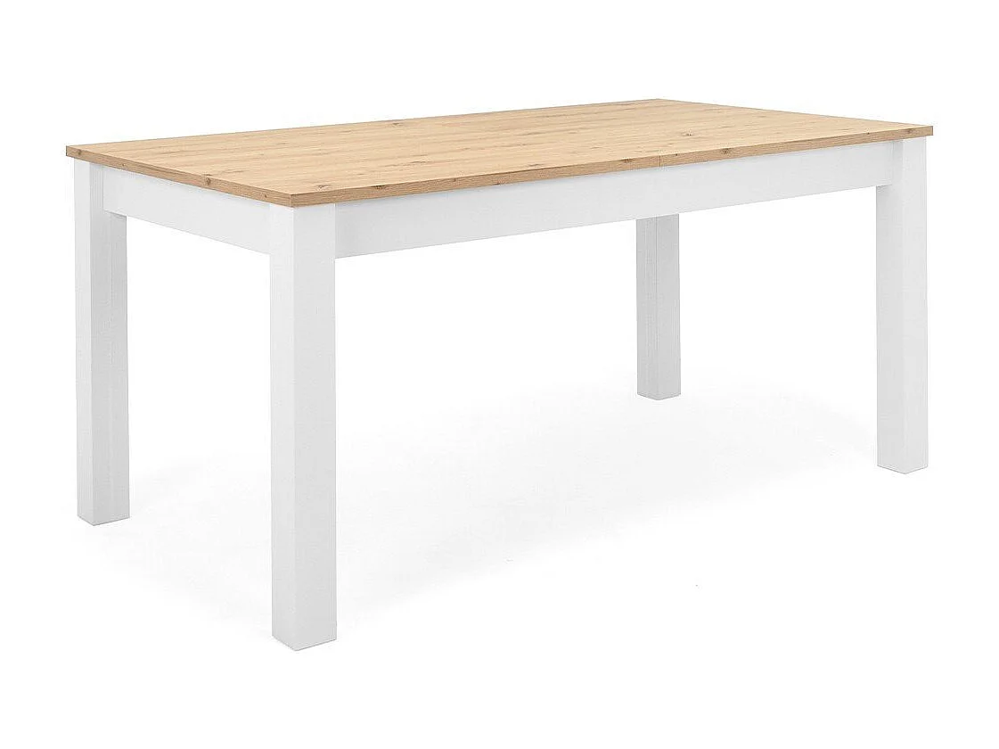 Ausziehbarer Esstisch BERGEN – ArtisanEiche und Weiß – 160–215 x 90 x 75 cm