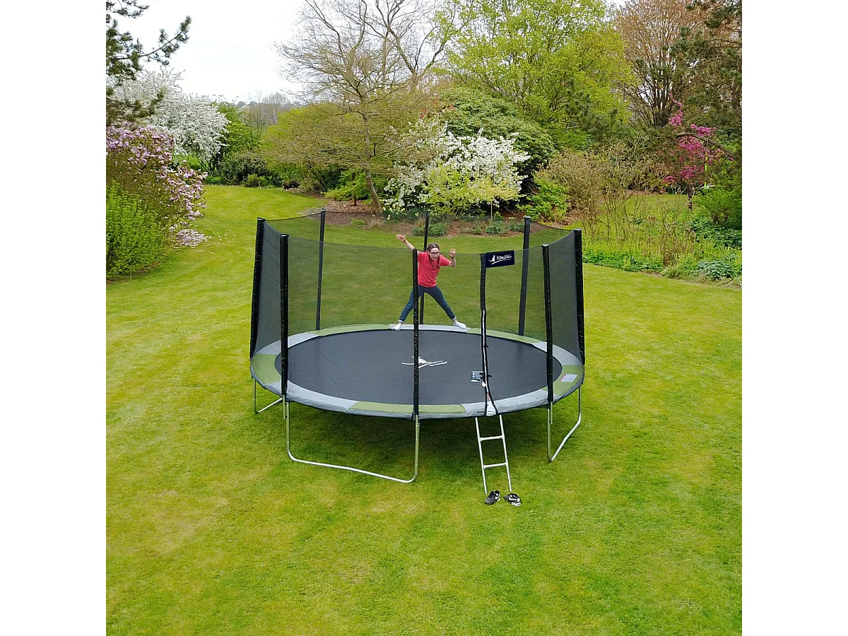 Kangui - Trampoline rond Ø180cm avec filet de sécurité - YZI 180