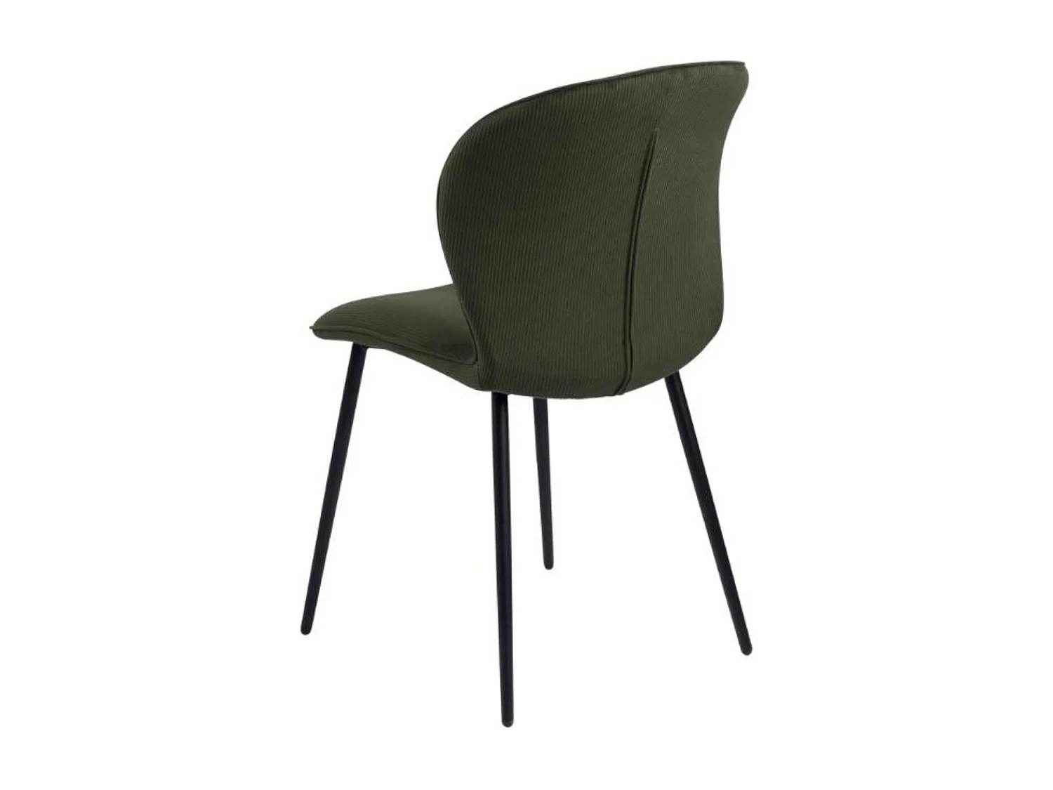 Chaises de salle à manger en velours côtelé vert (lot de 2) - EVE