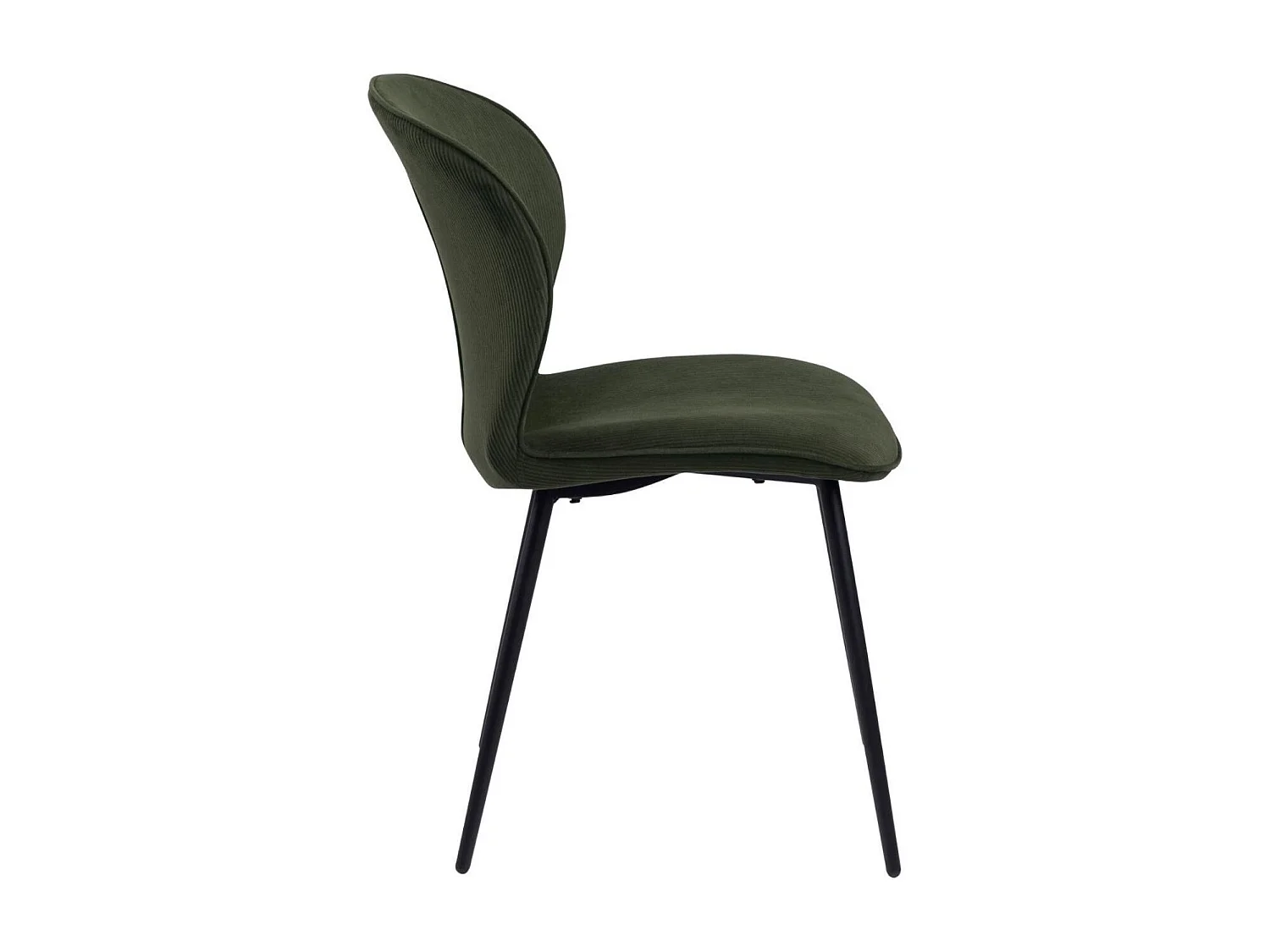 Chaises de salle à manger en velours côtelé vert (lot de 2) - EVE
