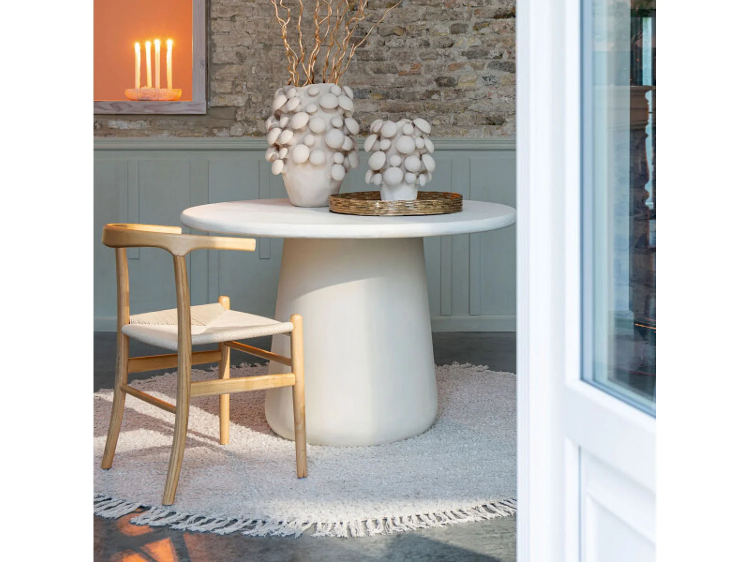 Chaises de salle à manger en corde et bois de hêtre - AYA