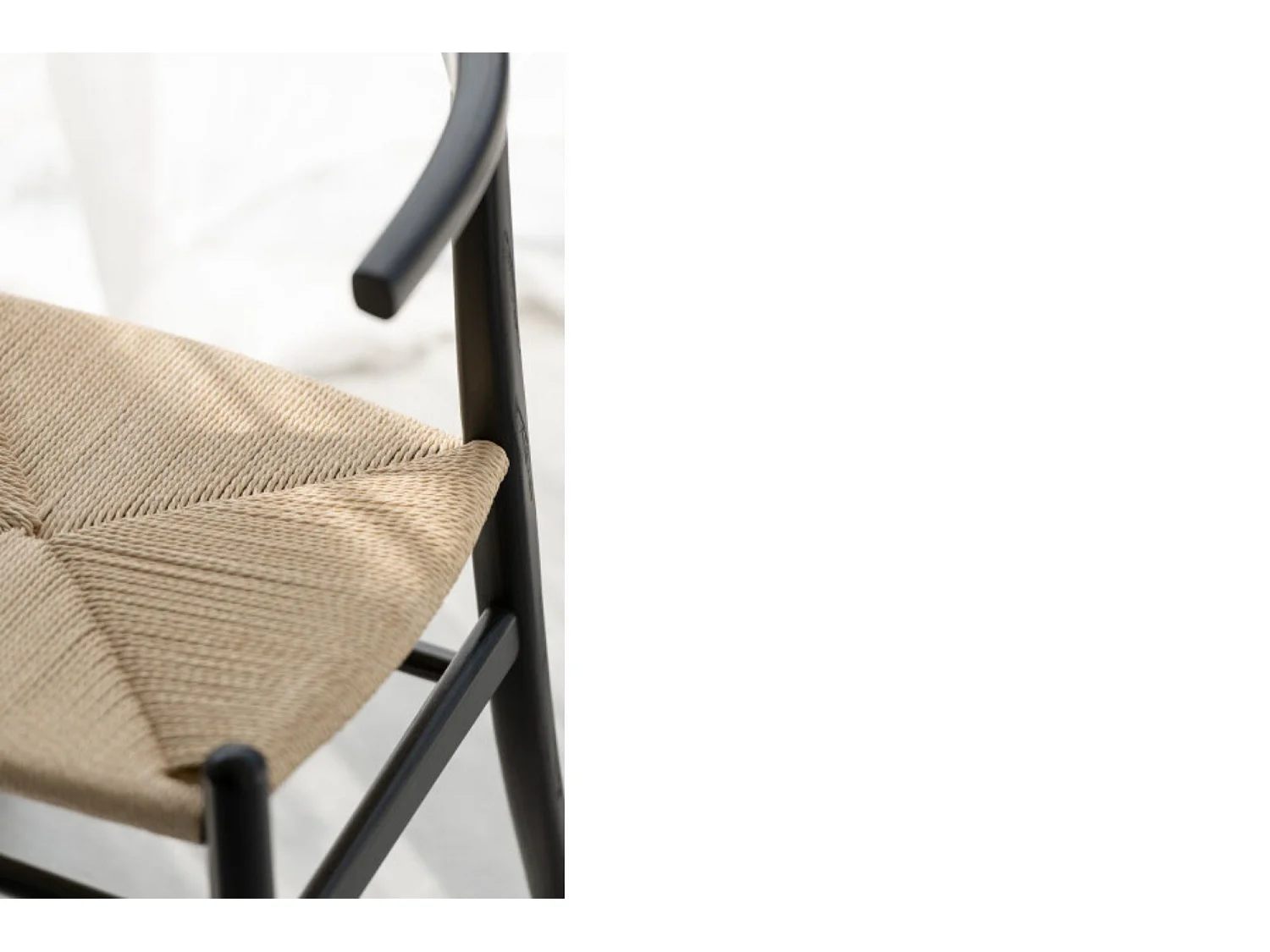 Chaises de salle à manger en corde et bois de hêtre - AYA