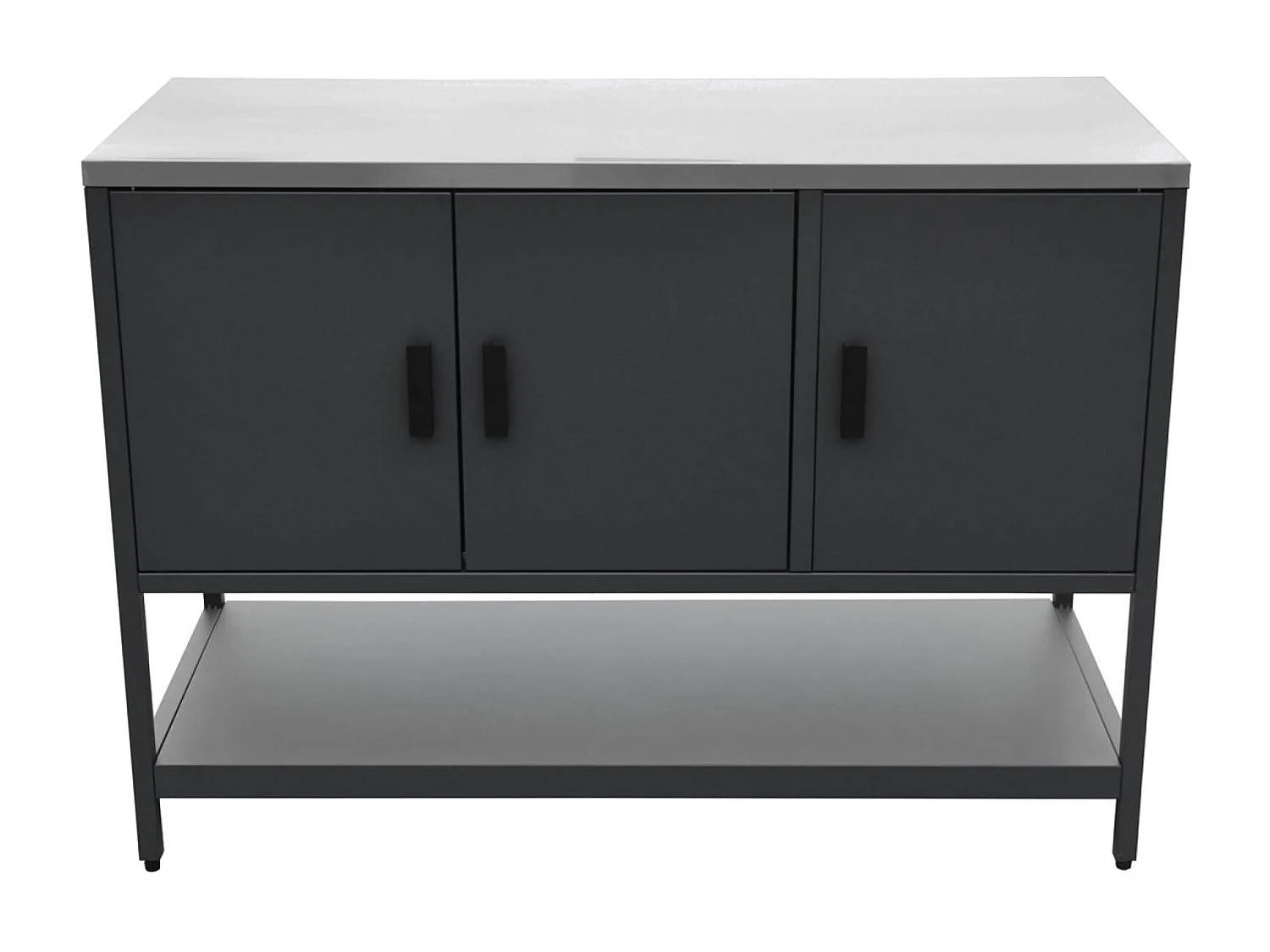 Cocina exterior 2 módulos acero inoxidable negro