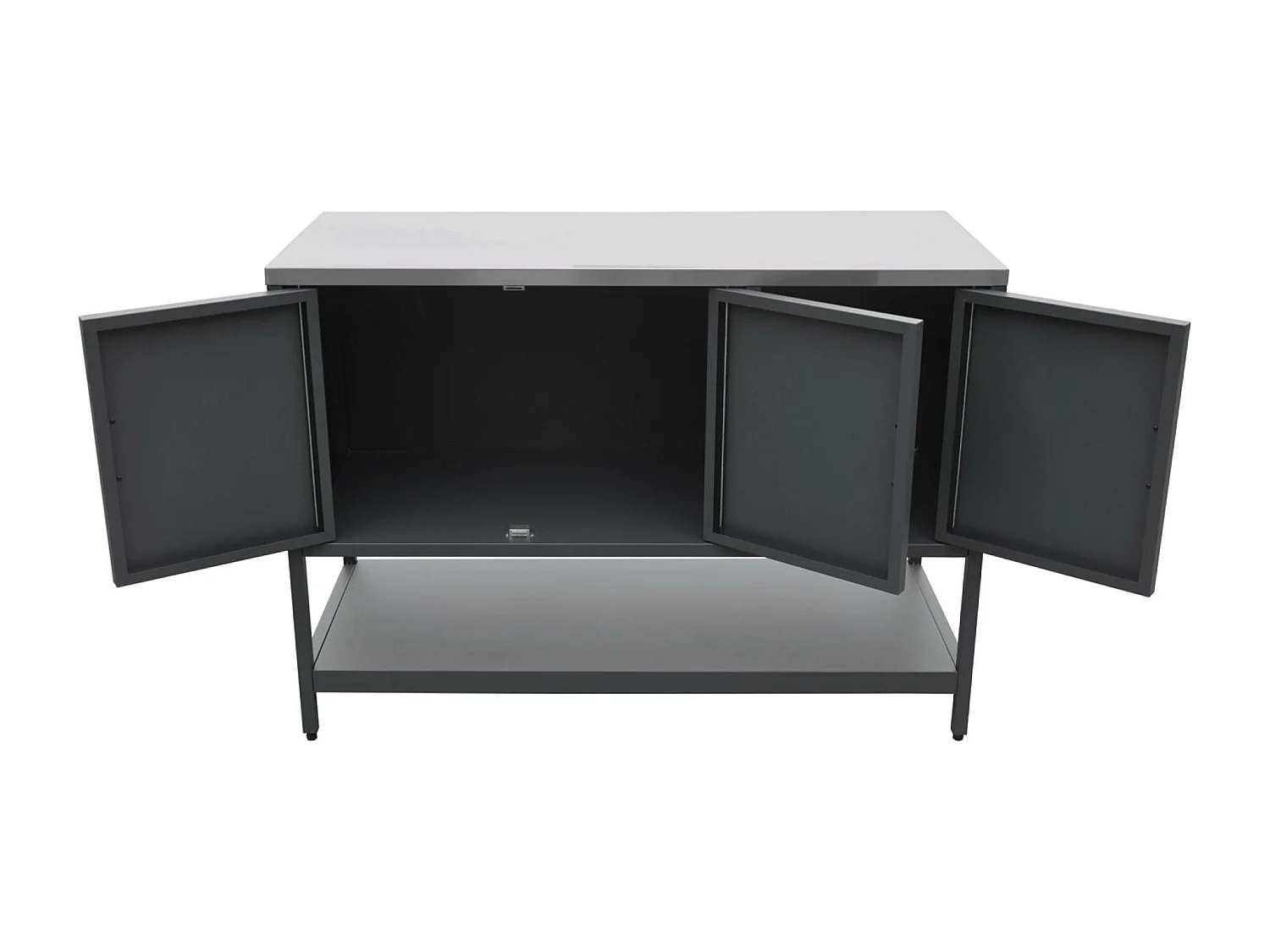 Cocina exterior 2 módulos acero inoxidable negro