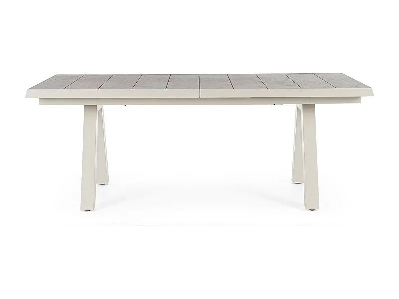 Table de jardin extensible en céramique gris cendré L205/265 - CENITZ