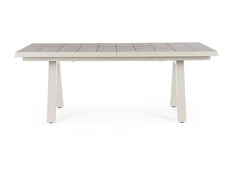 Table de jardin extensible en céramique gris cendré L205/265 - CENITZ
