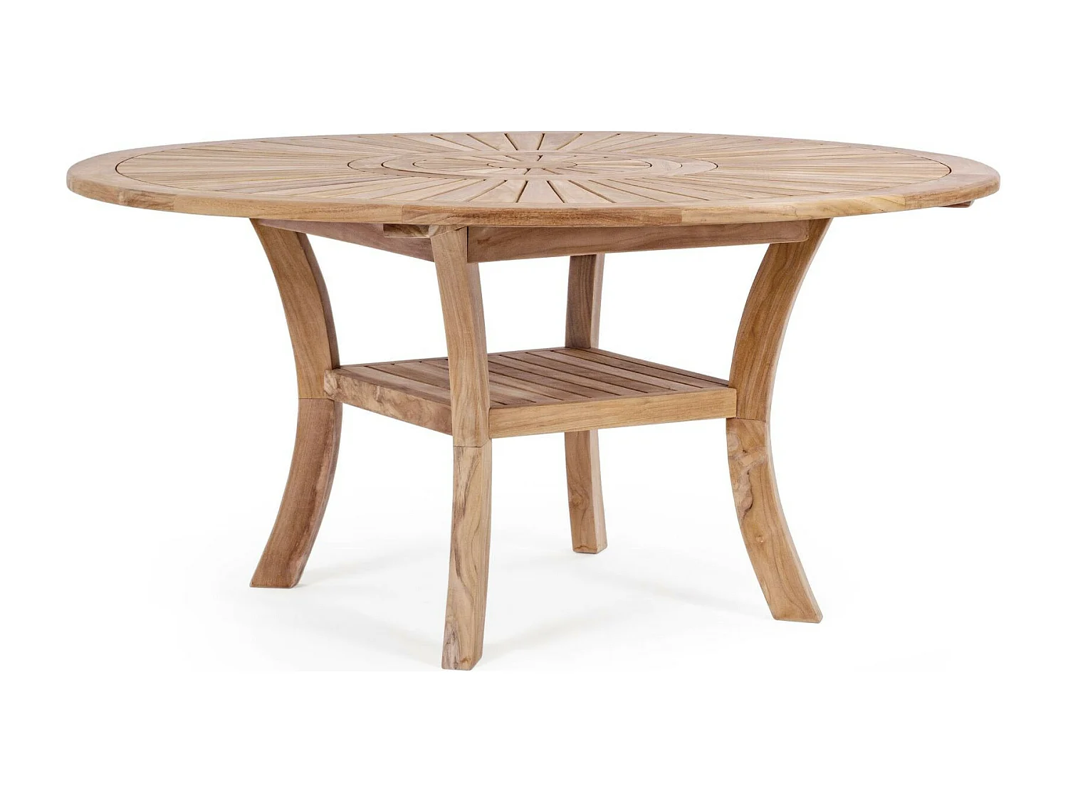 Table de jardin en teck plateau tournant D155 - BOLONIA