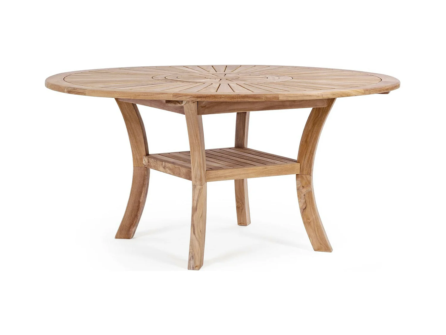 Table de jardin en teck plateau tournant D155 - BOLONIA