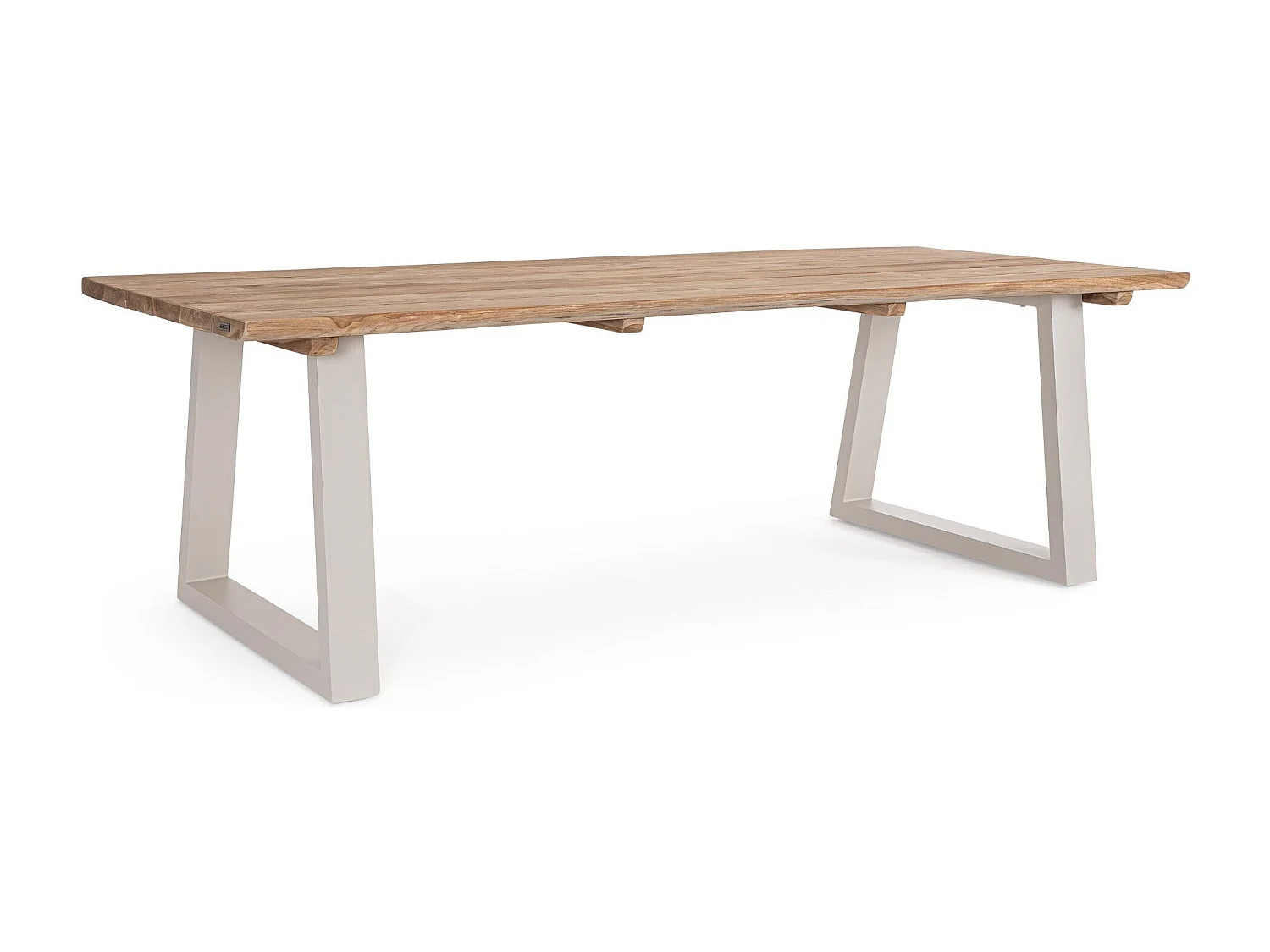 Table de jardin en teck et métal grège L240 10 places - MYRTOS