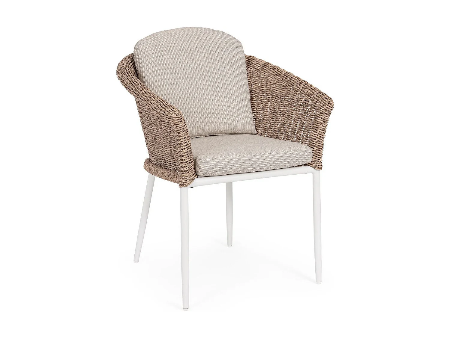 Fauteuils de jardin tressés et hydrofuges beiges (lot de 2) - AVEA