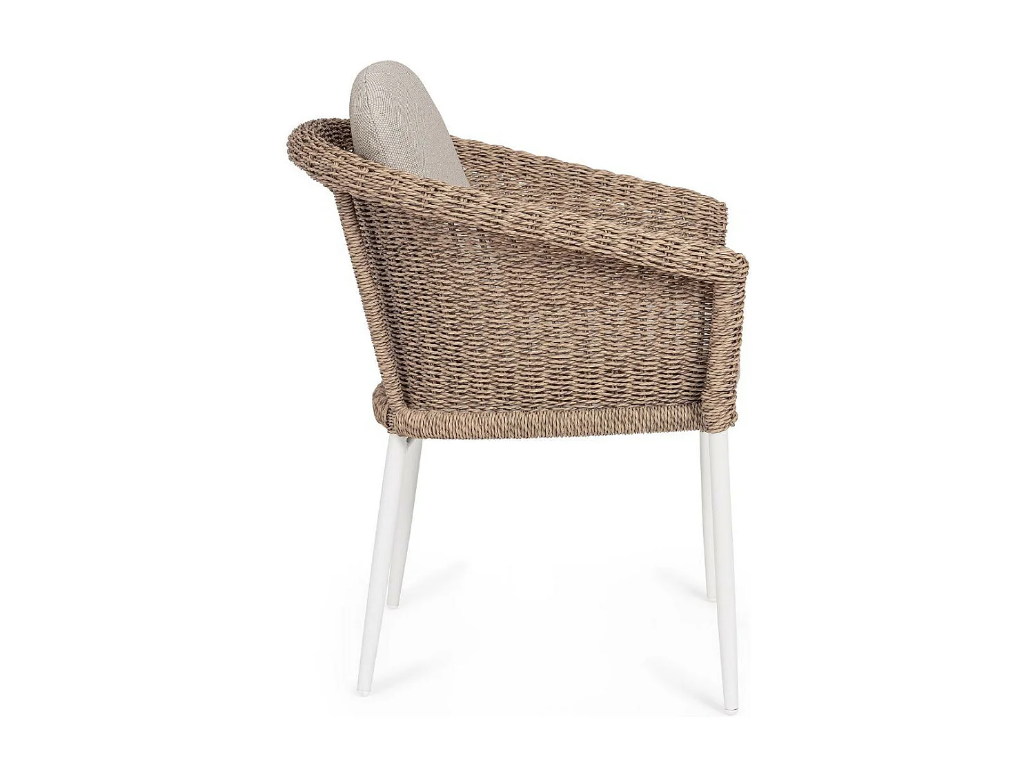 Fauteuils de jardin tressés et hydrofuges beiges (lot de 2) - AVEA