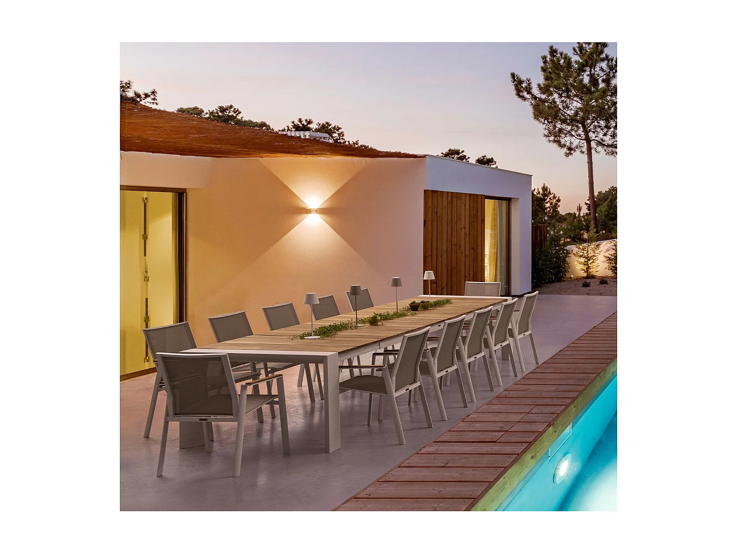 Chaises de jardin empilables en aluminium (lot de 4) - KERVER