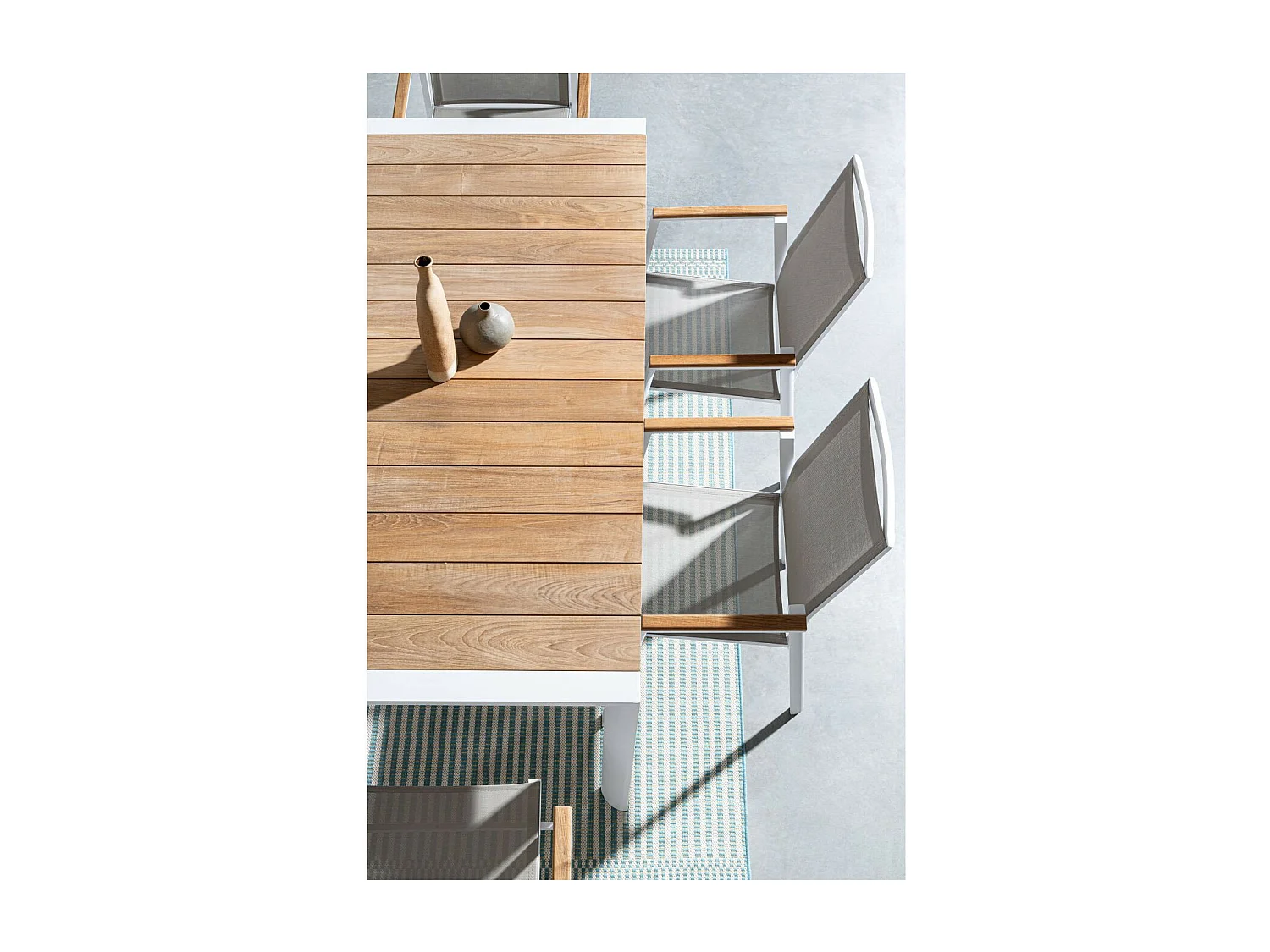 Chaises de jardin empilables en aluminium (lot de 4) - KERVER