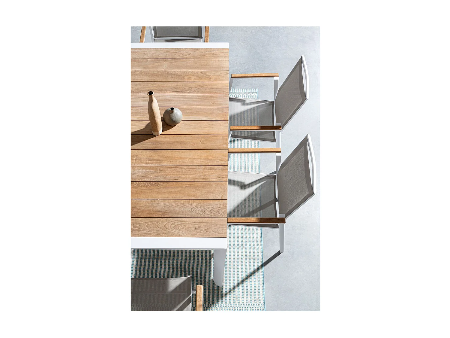 Chaises de jardin empilables en aluminium (lot de 4) - KERVER