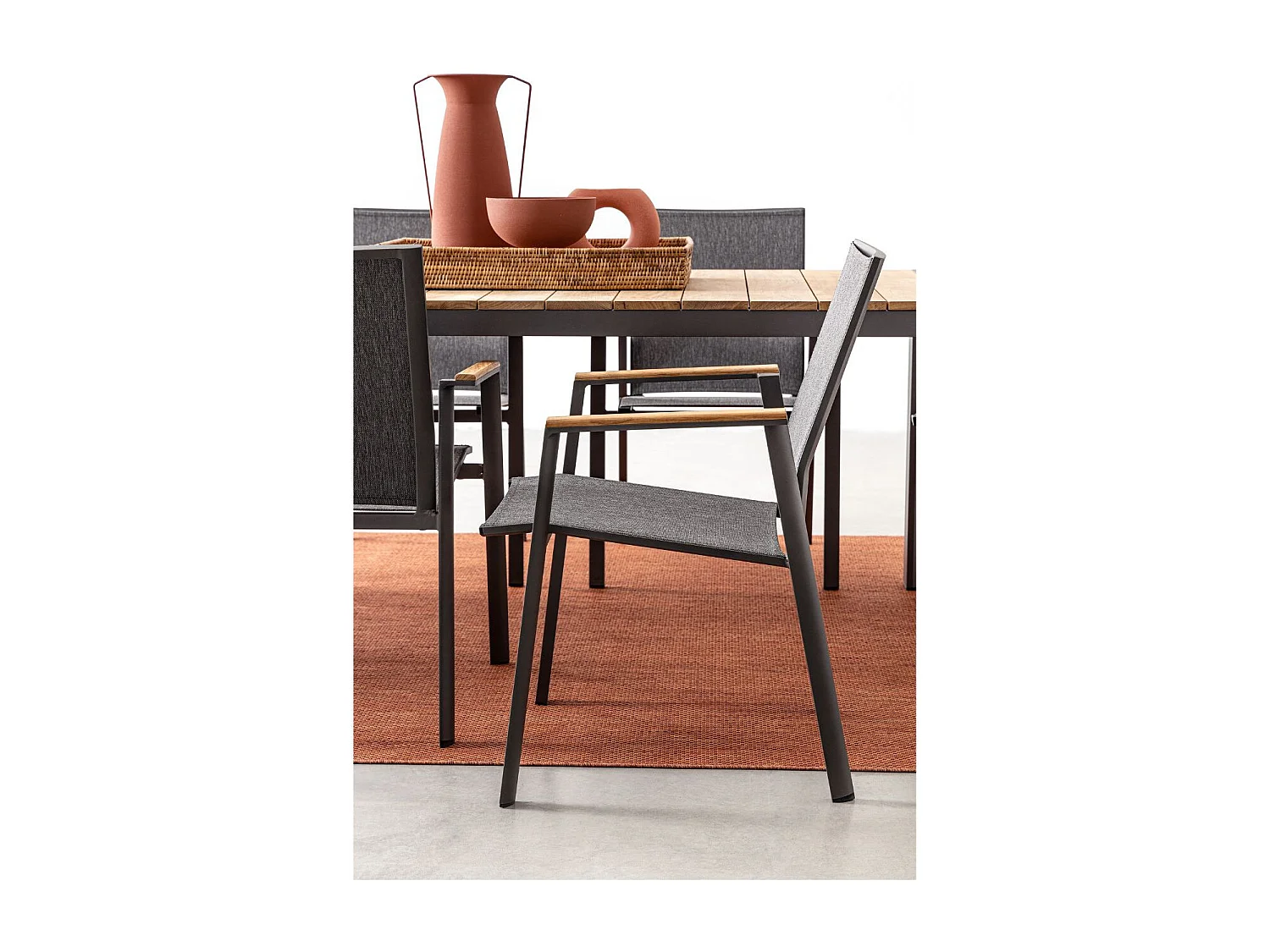 Chaises de jardin empilables en aluminium (lot de 4) - KERVER